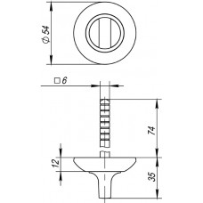 Ручка поворотная BKW6 AR-SN/CP-3 (без ответной части)