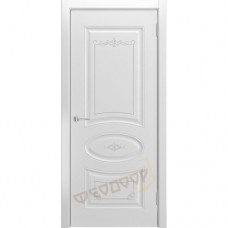 Межкомнатная дверь ФМ-К1 с рис. Белая