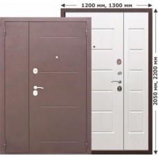 Входная дверь 7.5 см гарда белый ясень 1200x2050 (Под заказ)