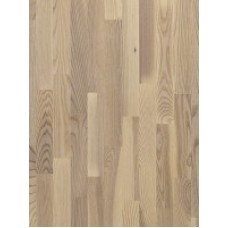 Паркетная доска Floorwood Трехполосная FW ASH Madison WHITE MATT LAC 3S / Ясень Кантри, белый матовый лак