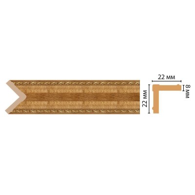 Цветной угол Decomaster 116M-3 (22*22*2400)