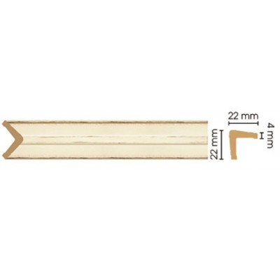 Цветной угол Decomaster 116M-7D ДМ (22*22*2400)