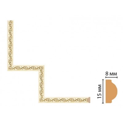 Декоративный угловой элемент Decomaster 130-1-43 (200*200)