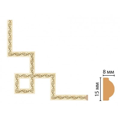 Декоративный угловой элемент Decomaster 130-3-43 (200*200)