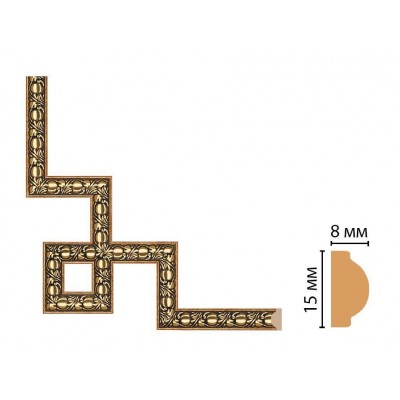Декоративный угловой элемент Decomaster 130C-3-56 (200*200)
