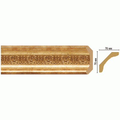 Карниз потолочный Decomaster 169-126 (76*76*2400)