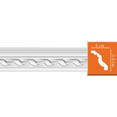 Потолочный плинтус с орнаментом DECOMASTER 95081 (54*40*2400)